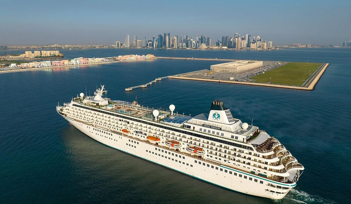 Cruise ship Crystal Symphony makes maiden call at Old Doha Port